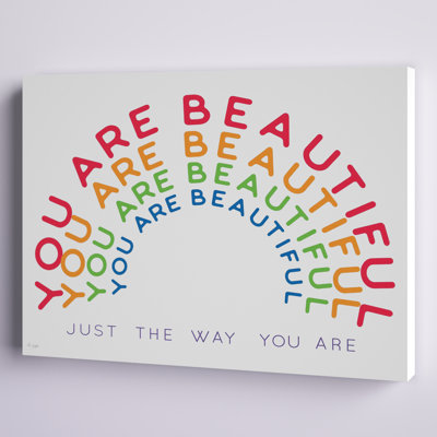 You Are Beautiful by Jaxn Blvd. - Textual Art on Canvas -  Mack & Milo™, 8C7BD090B4CA47F1A228630138D18572