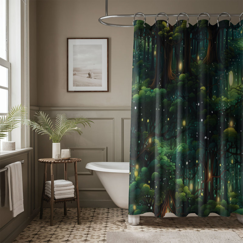 Rideau de douche Fairy Glade - Premium, H 74 po x l 71 po