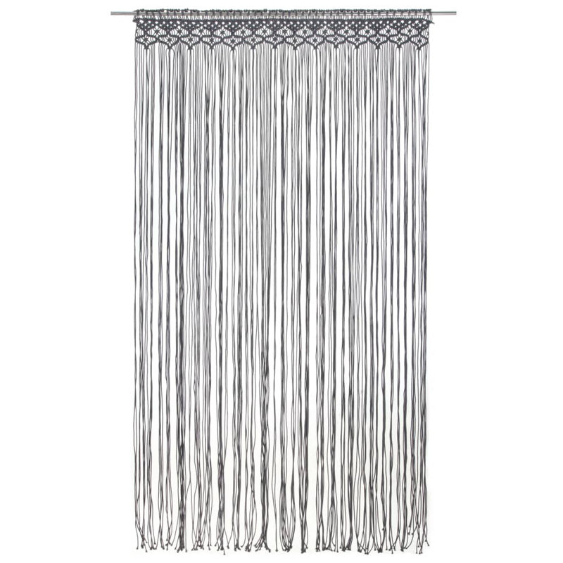 Lasater Sheer Curtain Single Panel, Anthracite