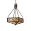 18" Square Balsam Pine Inverted Pendant