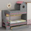 Kids’ Loft Bed Featuring House-Shaped Enclosure, Drawer, Staircase Access, And Integrated LED-847817376