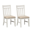Chu Linen Slat Back Side Chair in White