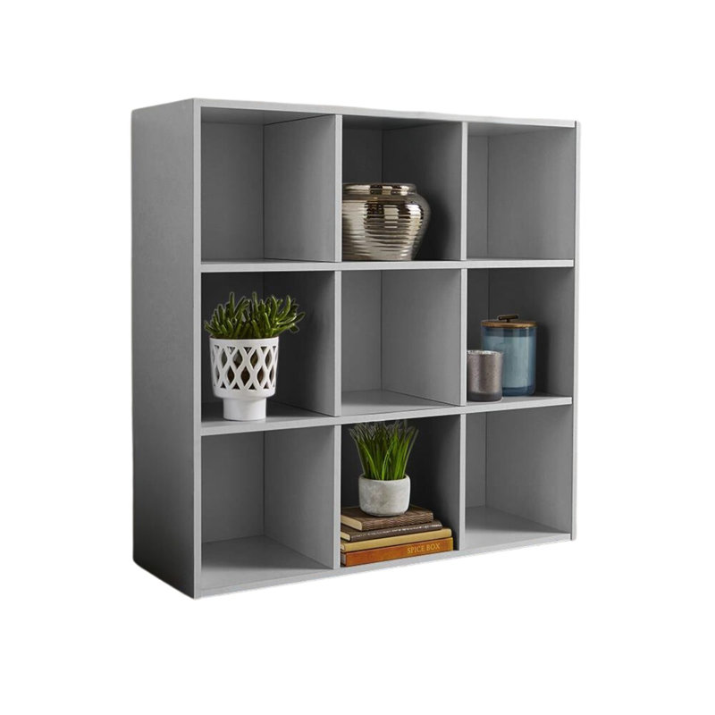 Stenberg 90 cm H x 90 cm W Cube Bookcase, Grey