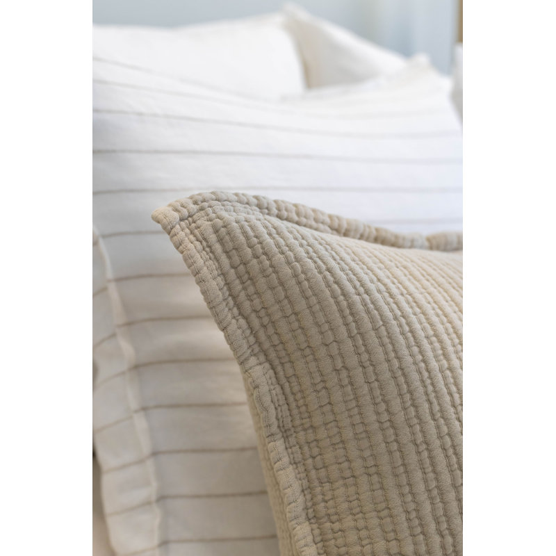 Natural Cotton Ribbed Standard Pillow Sham