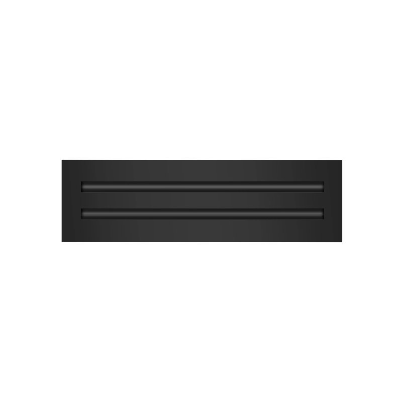Buildmart - Couvercle d'évent moderne noir 14 x 4 - Diffuseur à fente linéaire standard - Grille de registre