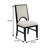 20.4" W DINING CHAIR, WHITE/BLACK