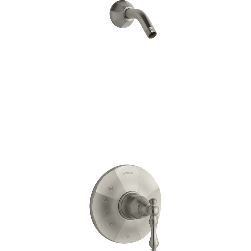 Garniture de valve de douche Kelite® Rite-Temp avec poignée levier, sans pomme de douche, Nickel brossé éclatant
