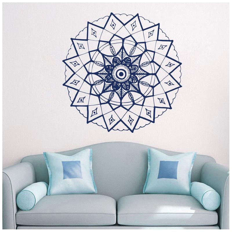 Religious & Spiritual Non-Wall Damaging Wall Decal, 22" H x 22" W, Navy Blue