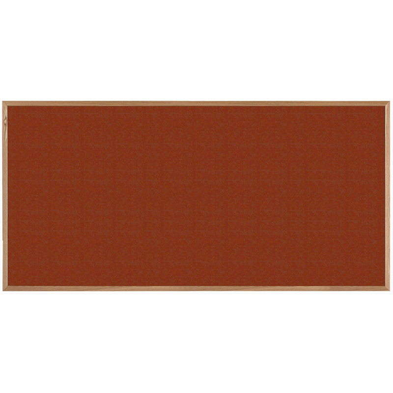 Wall Cork Bulletin Board, 48" H x 96" W, Brown
