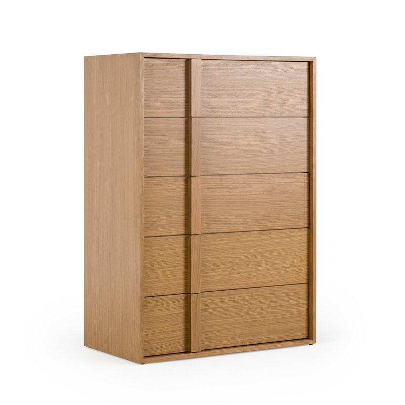 Commode 5 tiroirs Alvarez, Chêne