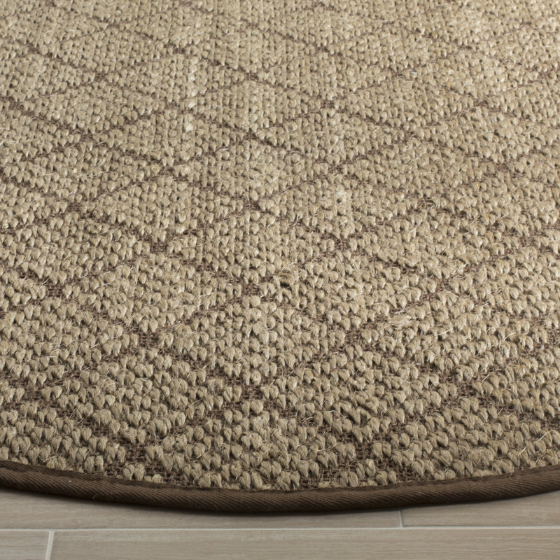 Tapis naturel à motif géométrique Aerionna, Rond 6 pi