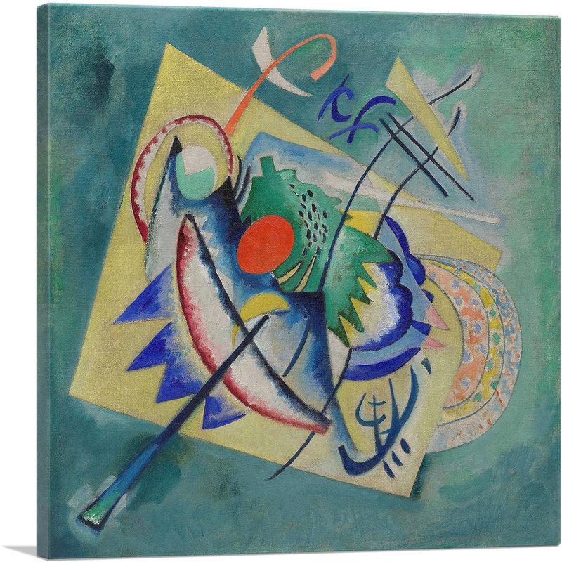 «Red Oval 1920» par Wassily Kandinsky, reproduction d'art sur toile tendue, H 12 po x l 12 po x P 1,5 po