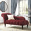 Chaise longue à accoudoirs roulés Angelica