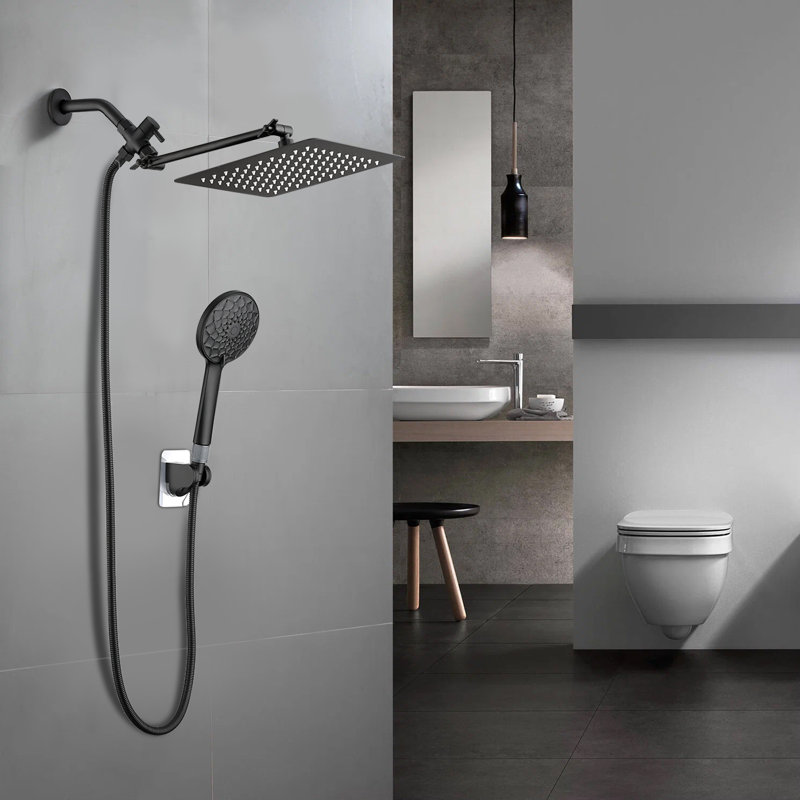 Dual Shower Head 2.5 GPM GPM, Matte Black 