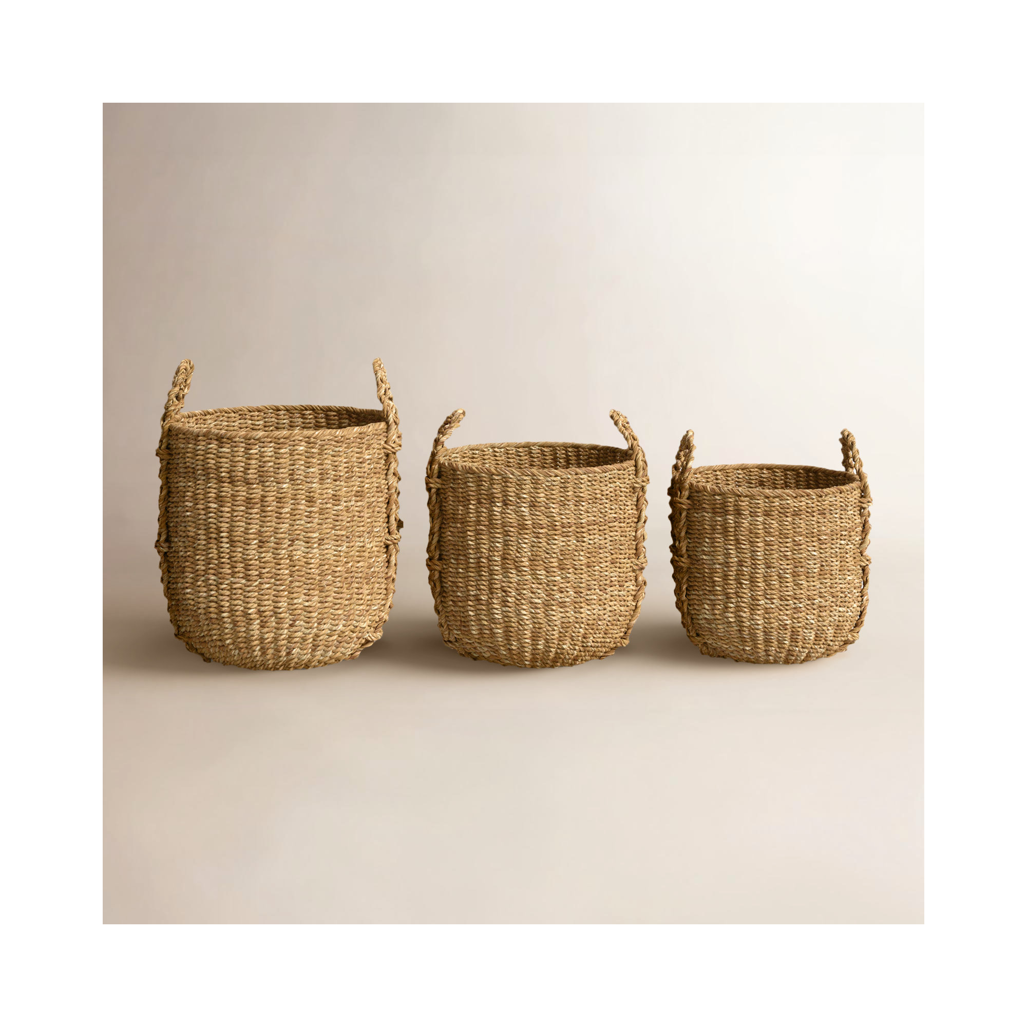 3 Piece Seagrass Basket Set