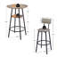 Ensemble de tabourets de bar ronds avec tablette, tabouret rembourré avec dossier.