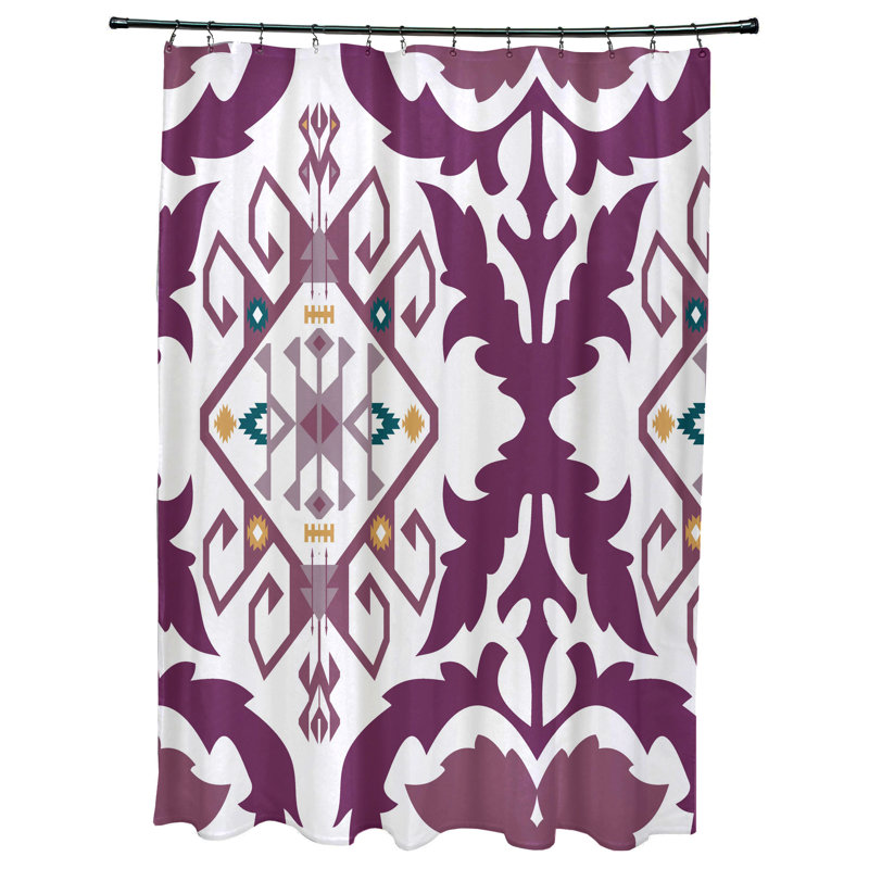 Alfreda Floral Shower Curtain, Purple