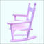 Chaise berçante intérieure ou extérieure