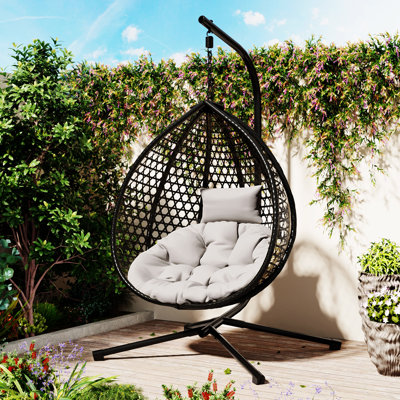 U_STYLE Fauteuil à œufs suspendu polyvalent pour l'intérieur et l'extérieur