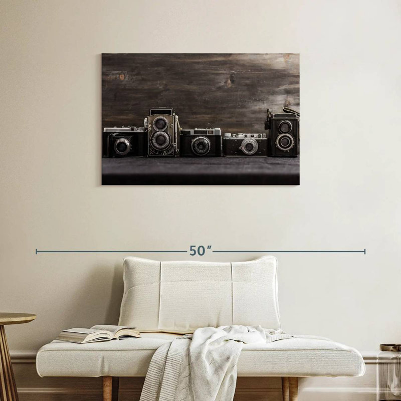 Collection d'appareils photo vintage Senne, H 24 po x l 36 po