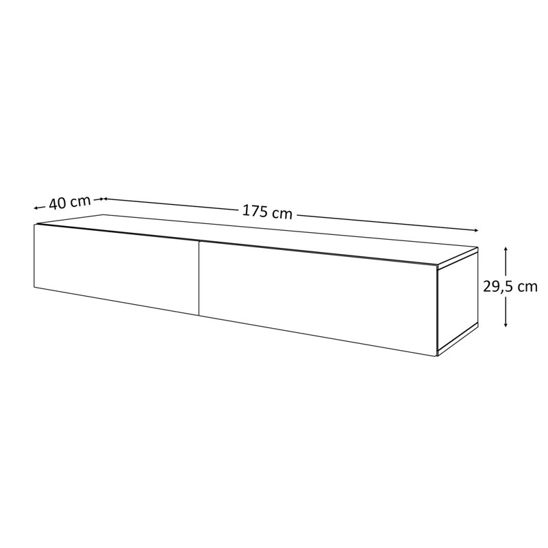 COLETTE TV Stand , White/High Gloss White