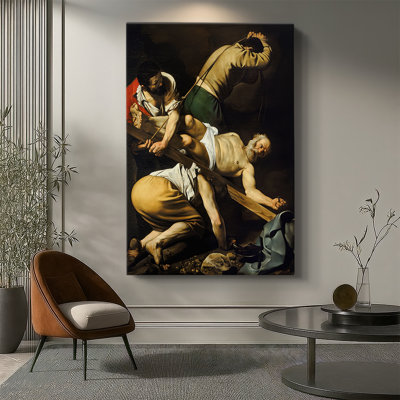 La Crucifixion de Saint-Pierre - Toile tendue avec châssis par Caravaggio