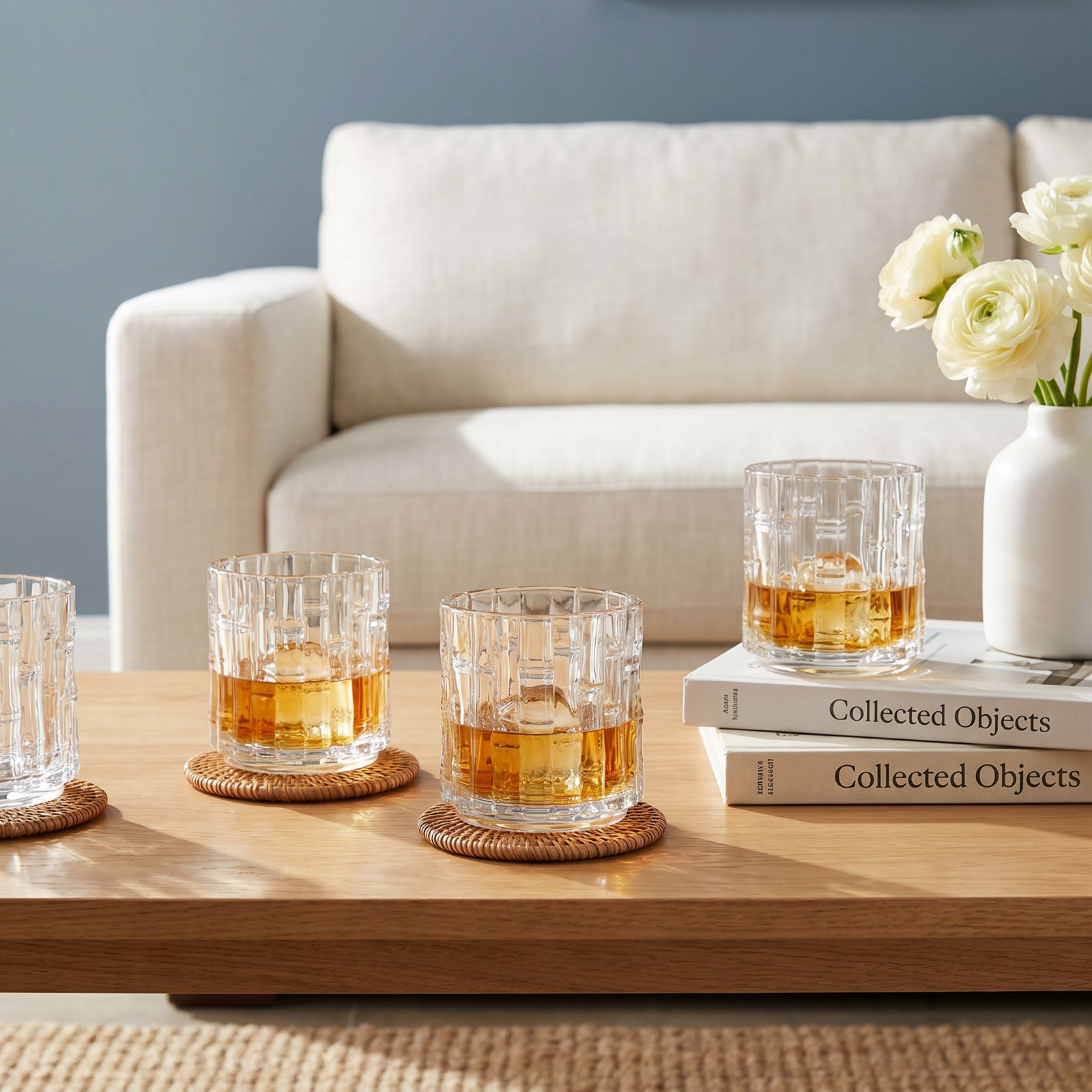 Mahalo Ribbed Double Old Fashioned Glass
