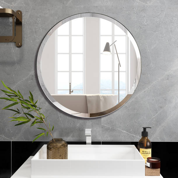 Latitude Run® Annabellee Beveled Frameless Bathroom / Vanity Mirror ...