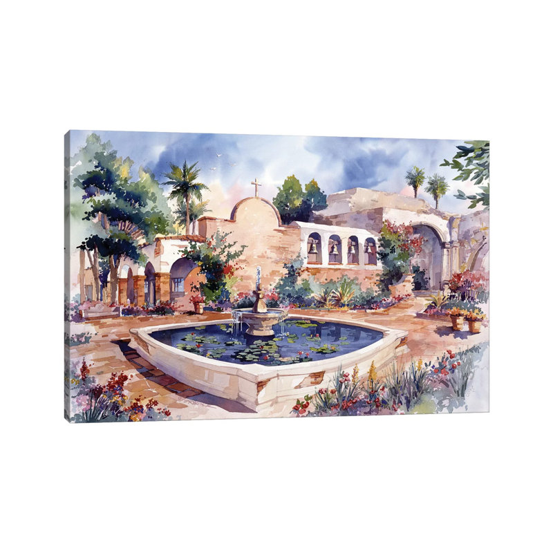 Mission San Juan Capistrano by Bill Drysdale - Wrapped Canvas Print, 20.32 cm H x 30.48 cm W