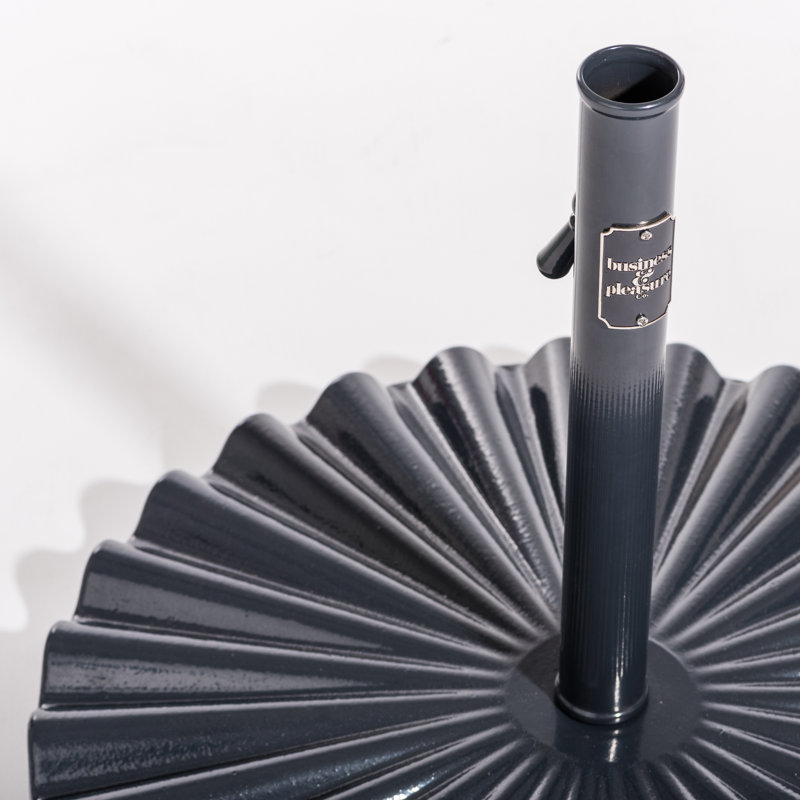 90 Steel Plastic In Ground Umbrella Base, Black