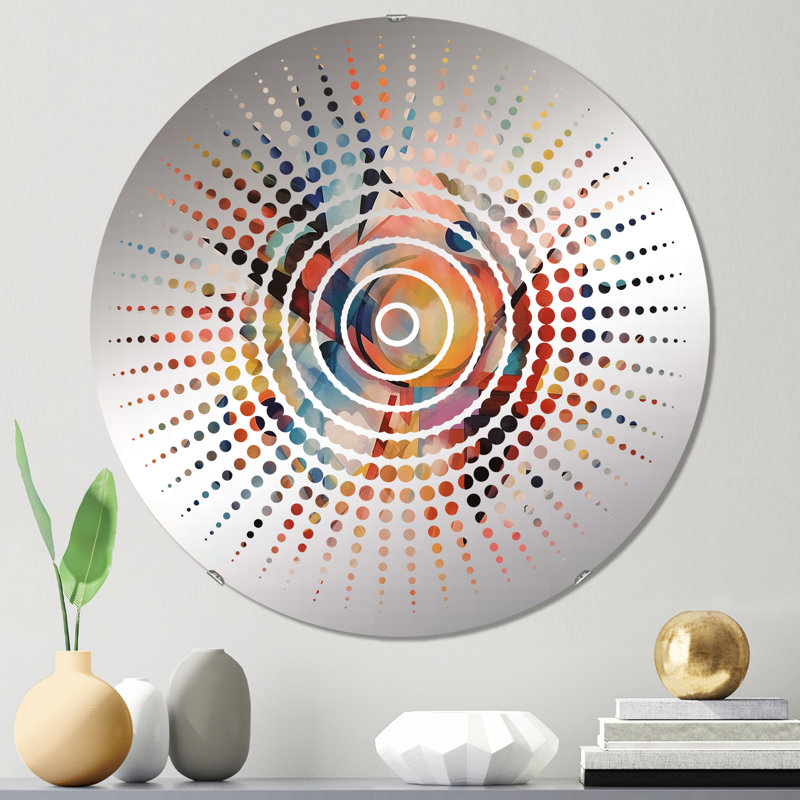 Erlenda - Miroir mural Sun Circles, 23,6 po x 23,6 po