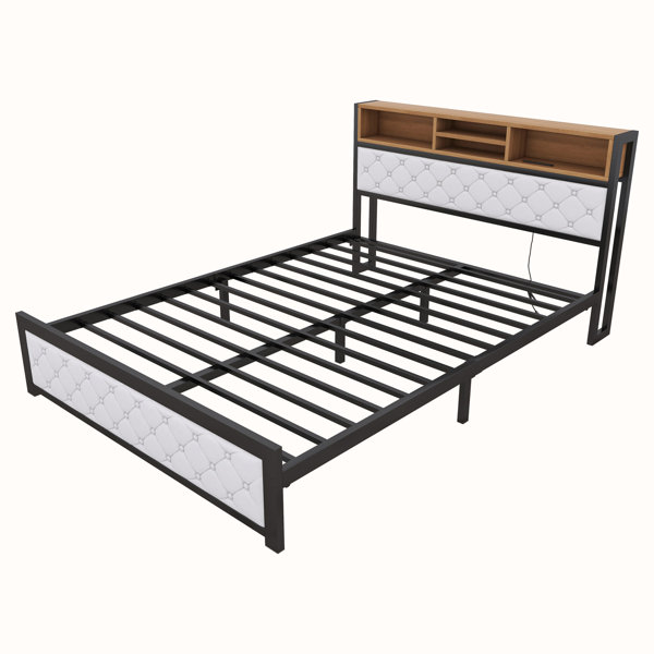 17 Stories Bed Frame with Storage | Wayfair