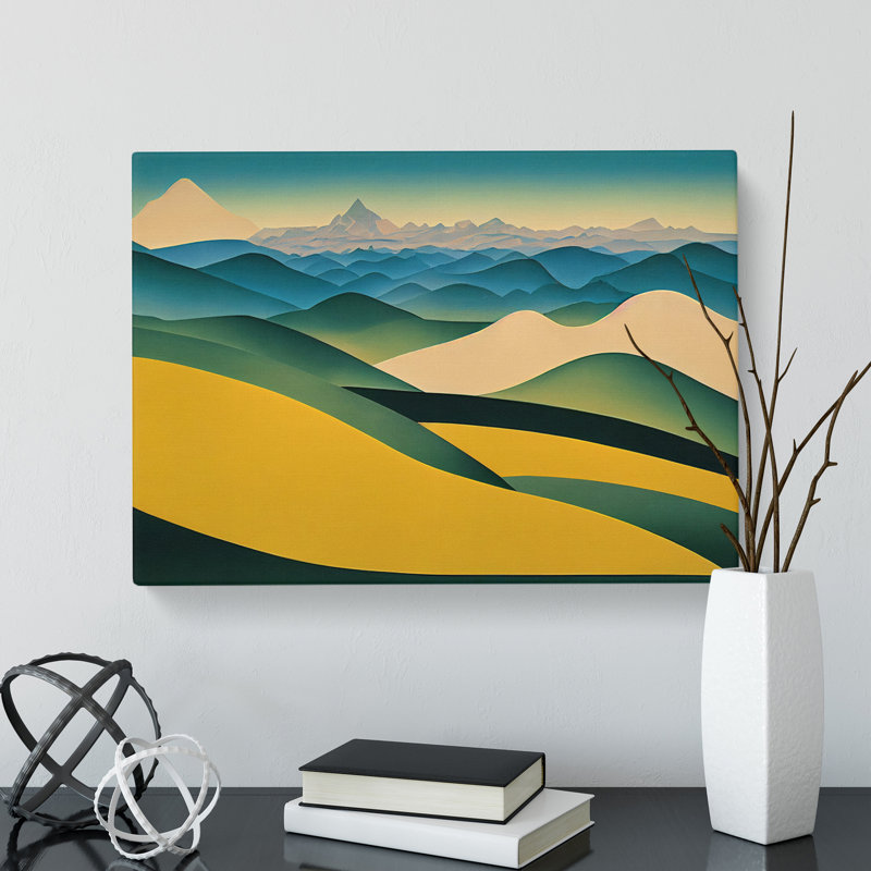 Timeless Abstract Mountains - Wrapped Canvas, 50cm H x 76cm W x 3cm D