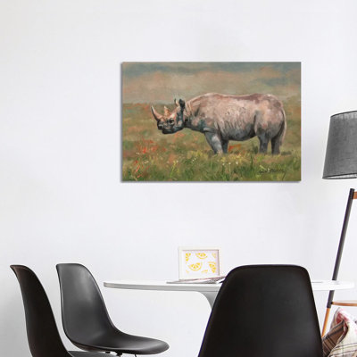 Black Rhino by David Stribbling - Wrapped Canvas Gallery-Wrapped Canvas Giclée