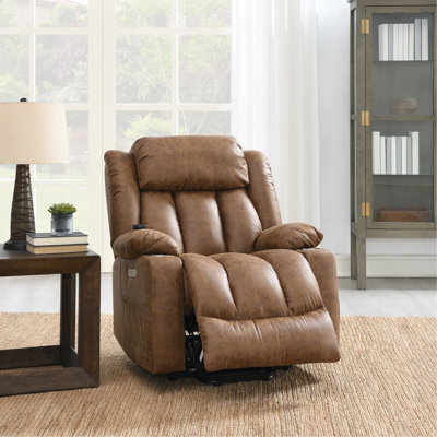 Fauteuil inclinable électrique avec massage et chauffage Brown