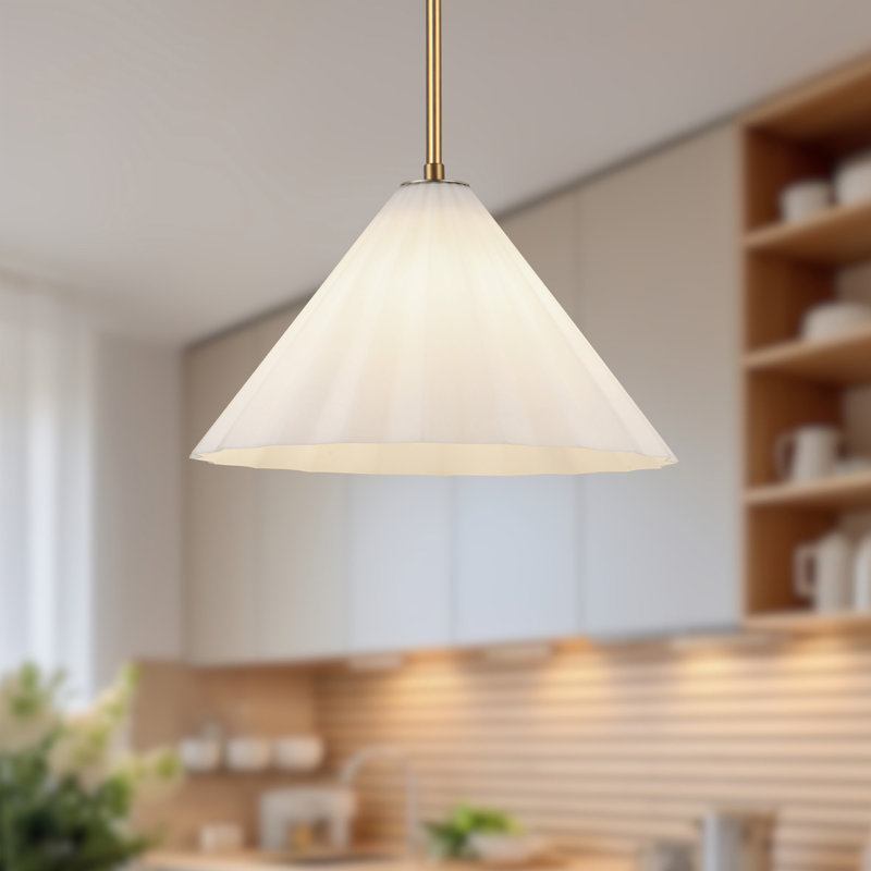 Luminaire suspendu moderne 14-en-1 Yuridia, Laiton vieilli, H 8,25 po x l 13,62 po x P 13,62 po
