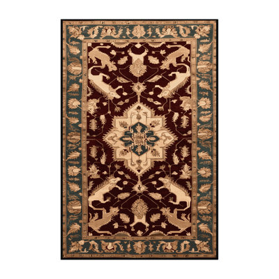 Machine Washable Persian Black Area Rug