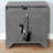 Gray Solid Wood Transitional 3-Drawer Nightstand with Nightlight & USB