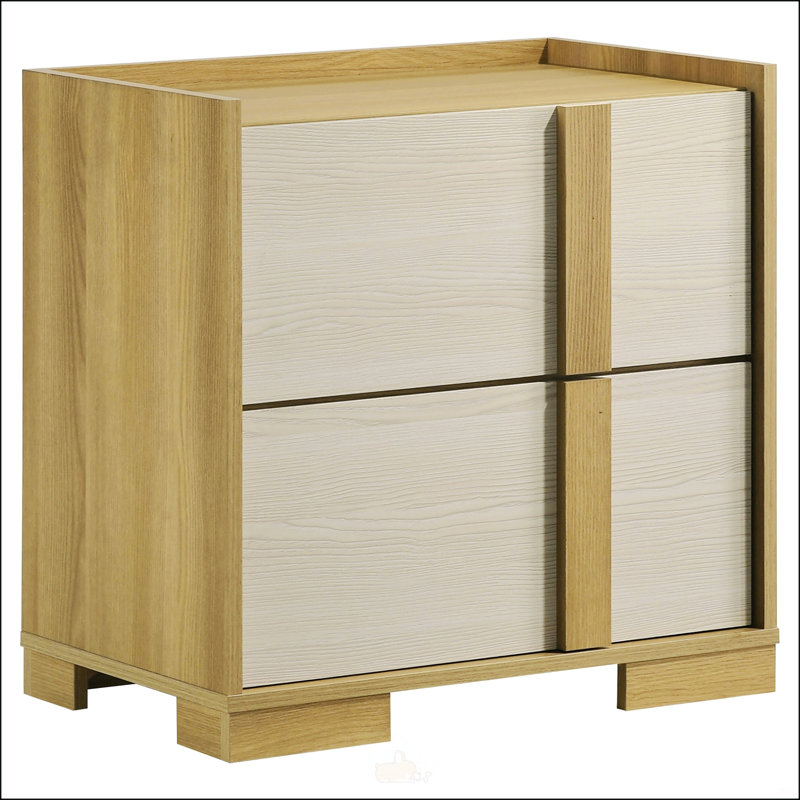 Table de chevet 2 tiroirs Lincoln Natural
