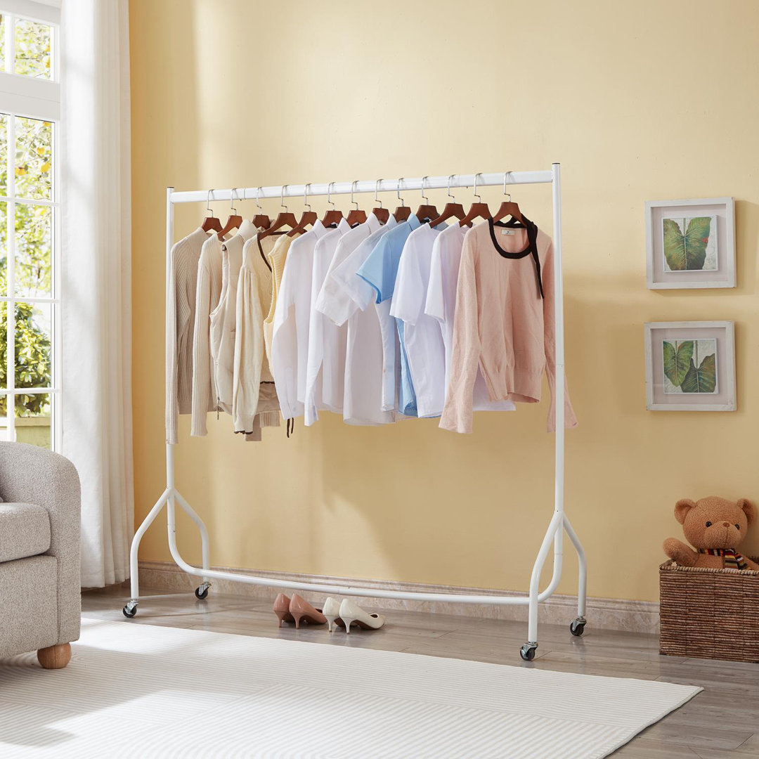 5T X 5Ft Heavy Duty Clothes Rail In White