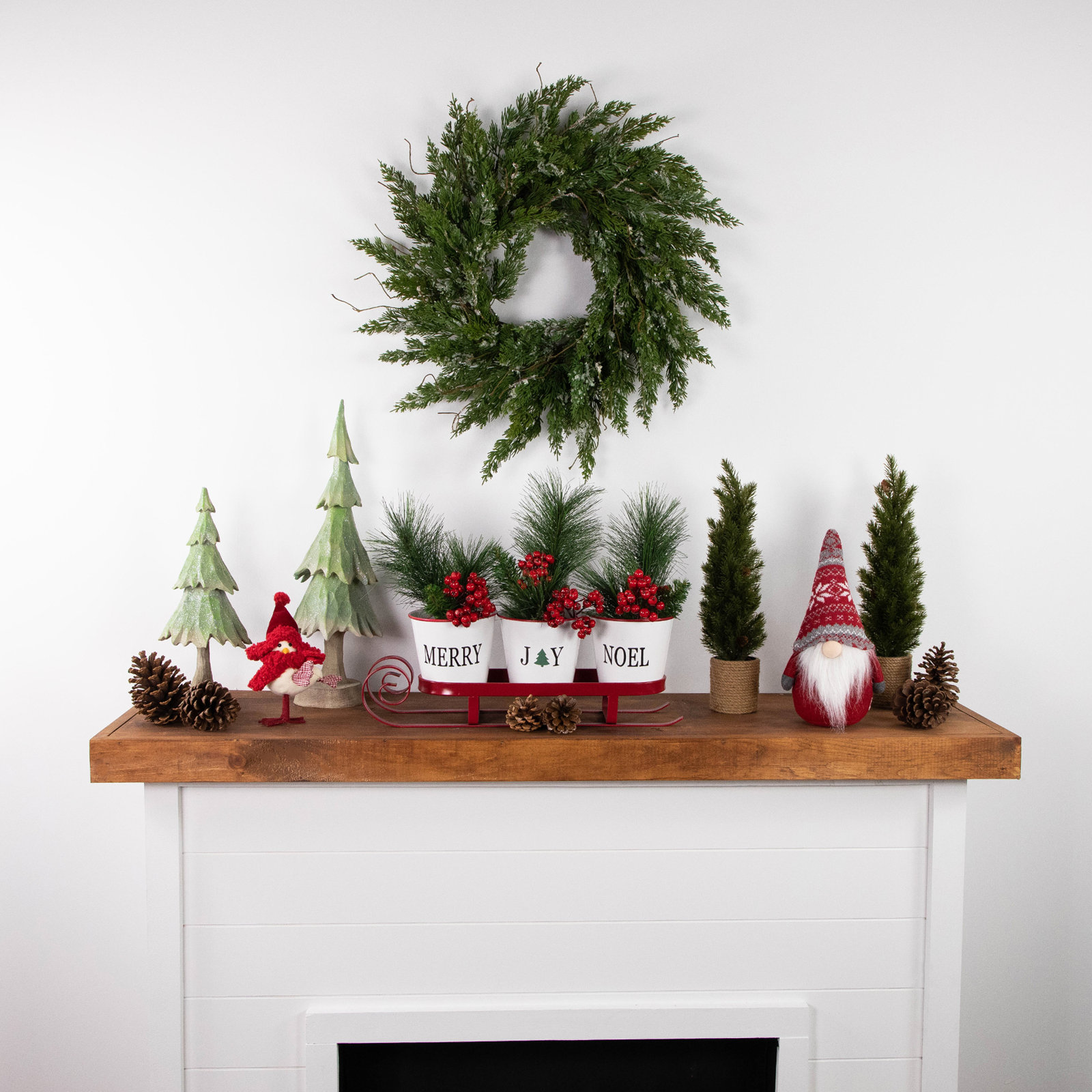 Northlight Seasonal 24" Frosted Cedar Wreath