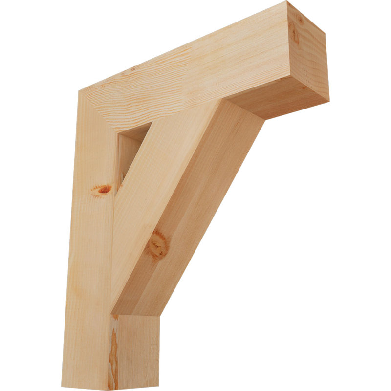 Traditional Block Bracket, Douglas Fir (Smooth), 28" H x 5.5" W x 24" D