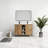 48" Bathroom Vanity With Double Resin Sink - Freestanding, Modern Appeal, Door, Spacious Storage, Imitative Oak, Plywood Cabinetry Freestanding Flair, Door Hinge, Storage Area, Sinks, Oak Shade,