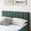 Grand lit tapissier, cadre de lit rembourré confortable, tissu chenille, avec tête de lit et cadre de lit solide. Avec tiroir pour le rangement - Vert (88,5 po x 68,5 po x 31 po)-2037101729-2037101728
