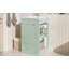 Meuble-lavabo autoportant avec lavabo, armoire de rangement avec tiroir à fermeture en douceur, tablettes latérales ouvertes-419576642