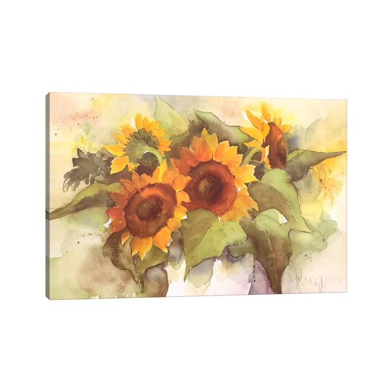 Flower Composition IV by Franz Heigl - Wrapped Canvas Painting, 66.04 cm H x 45.72 cm W x 1.91 cm D