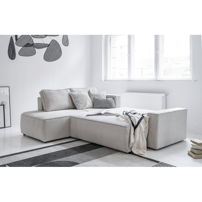 Brave Dave Corner Sofa L Shape, Left Hand Facing, Beige
