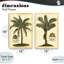 Ensemble de 2 plaques murales rétro Vintage Palms, design par Vision Studio-652519292