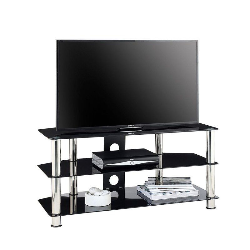 Ile d' Anticosti  TV Stand, Black Chrome