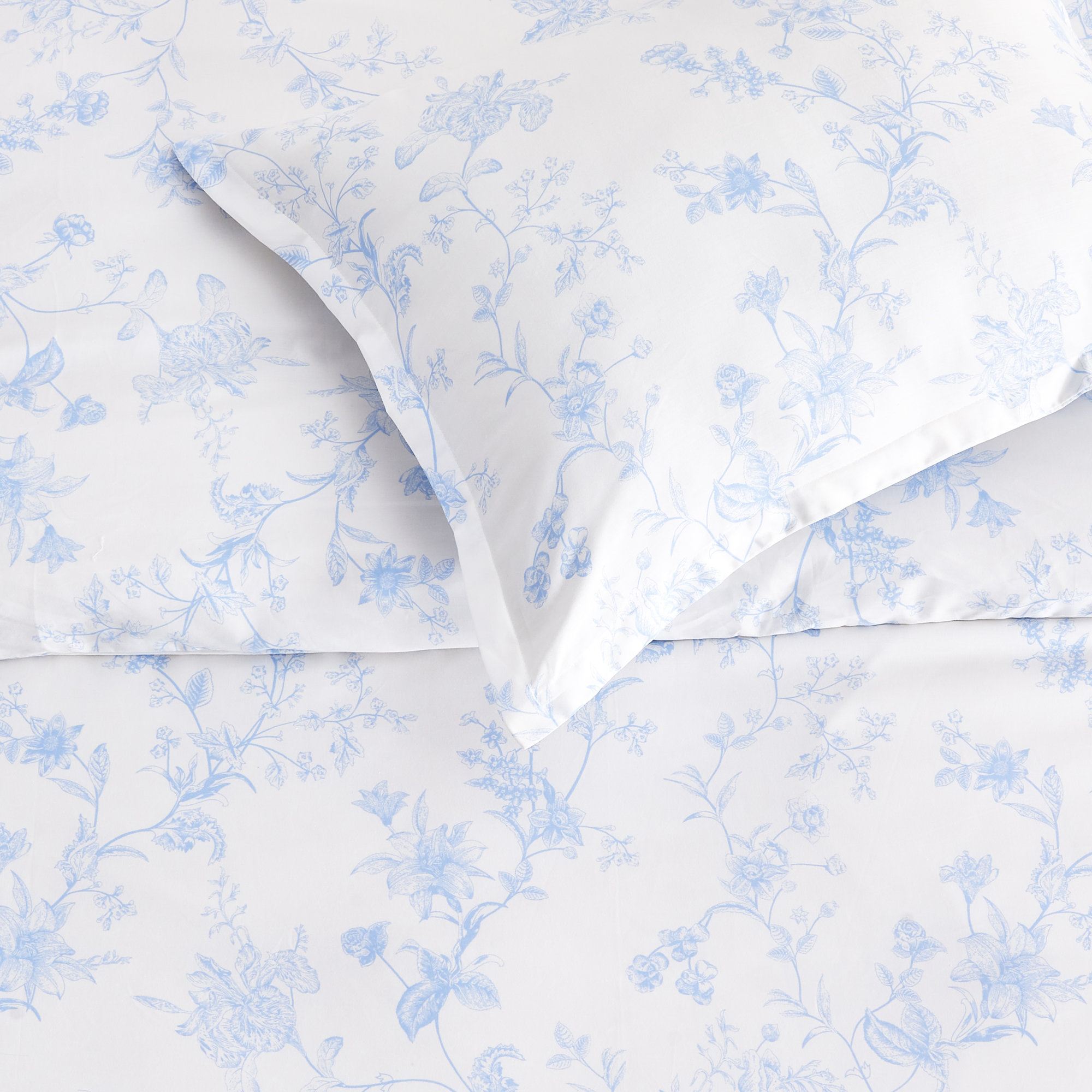 Barbet Sateen Duvet Cover Set, Light Blue, Twin Duvet Cover + Standard Sham
